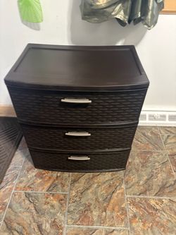 Sterilite 3 Drawer Wide Weave Plastic Storage Tower