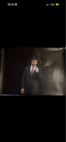Manny Pac-Man Pacquiao Autographed Signed 20 X 30 Photo Canvas Team Pacquiao