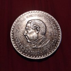 1957 silver diez pesos collectors coin