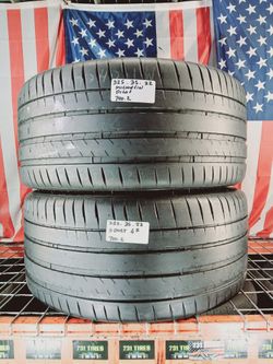🇺🇸 2 USED TIRES 325/35ZR22 MICHELIN PILOT SPORT 4S MAX PERFORMANCE SUMMER 325 35 22 MO1 MERCEDES BENZ MICHELIN TOTAL PERFORMANCE