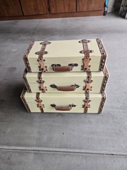 Wooden Decor Suit Cases
