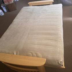 Tan / Maple Wood Futon Bed