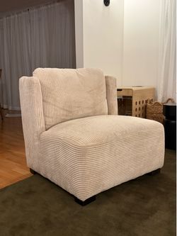 Corduroy accent chair