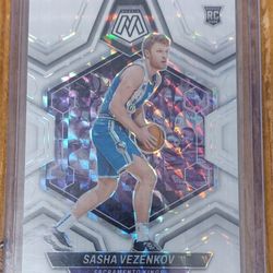 2023-24 Panini Mosaic Sasha Vezenkov White Sparkle #236  8/25