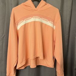 Peach Puma Cropped Hoodie 