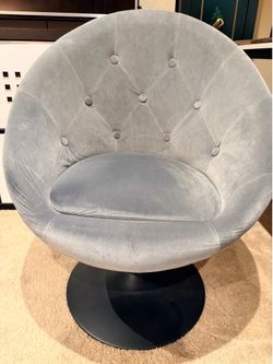 Suede Rotating Vanity Chair