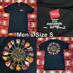 VINTAGE Lord Of The Strings 2008 Black T-shirt Men’s Size Small Electric Guitar