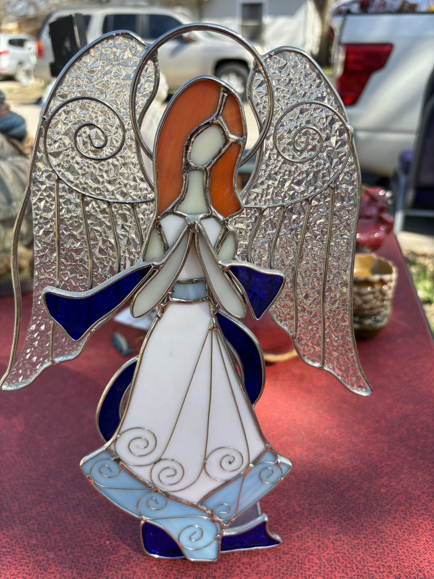 Glass Candle Holder Angel