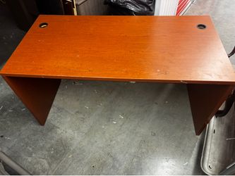 HON 10500 Series Desk Shell (with full modesty panel and 2 grommets), Cognac