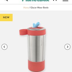 NEW PLANETBOX GLACIER WATER BOTTLE- coral reef