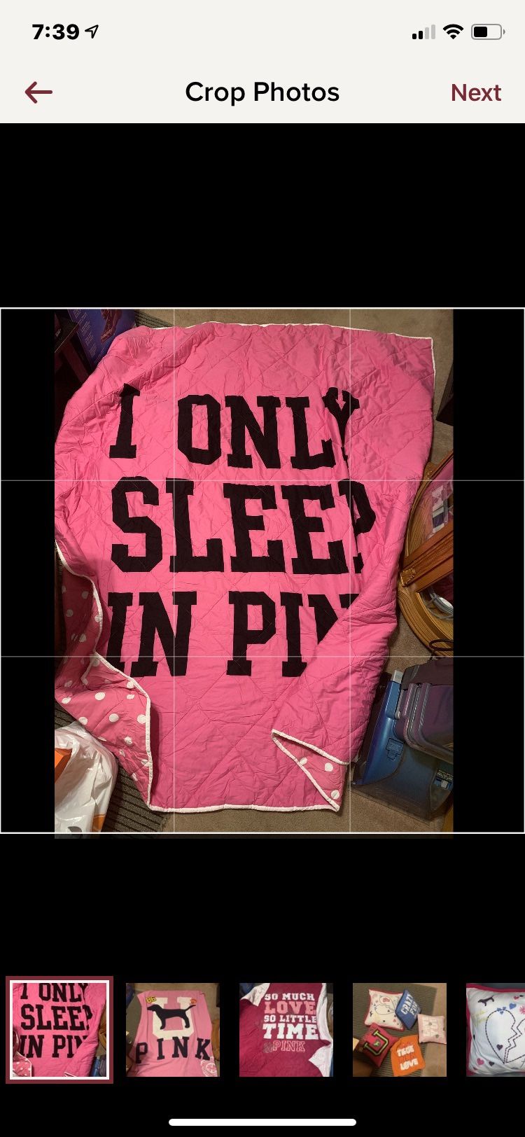 VS PINK RARE HTF vintage queen comforter