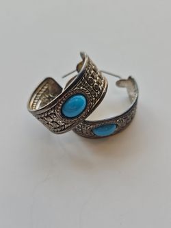 Vintage Southwestern Silver Tone Earings