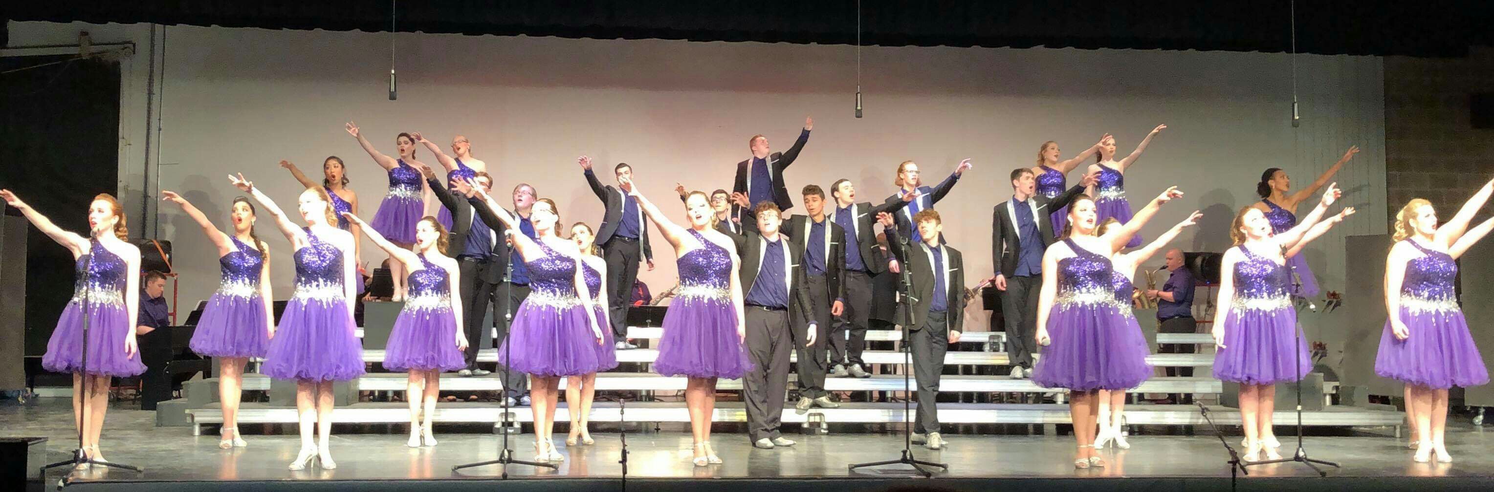 Purple show choir dress