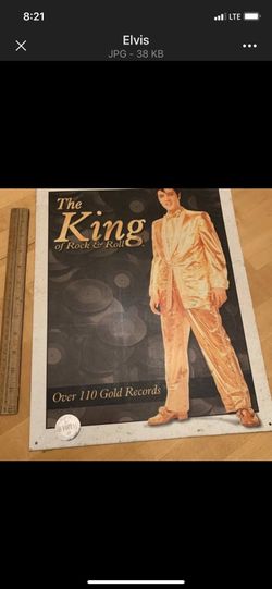 Elvis Presley metal plaque