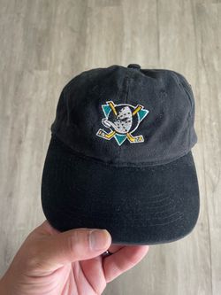 Vintage Anaheim Mighty Ducks Strapback Hat Black