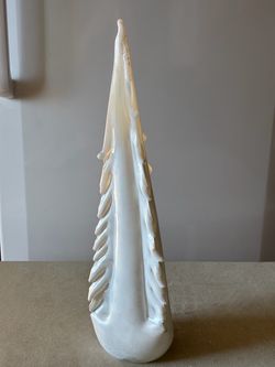 Solid Glass White Frosted Tree