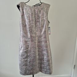 Metallic Tahari Sheath Dress