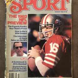Vintage Sport Magazine August 1982-Joe Montana-Great Advertising Photos-Stories 