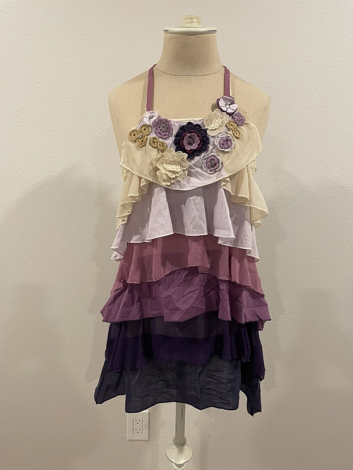 Tiered Purple Dress