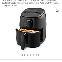 New Open Box Dash Tasti-Crisp™ Digital Air Fryer 2.6 Qt Black  #D12