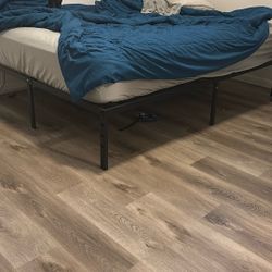 Mattress And Frame And End Table 