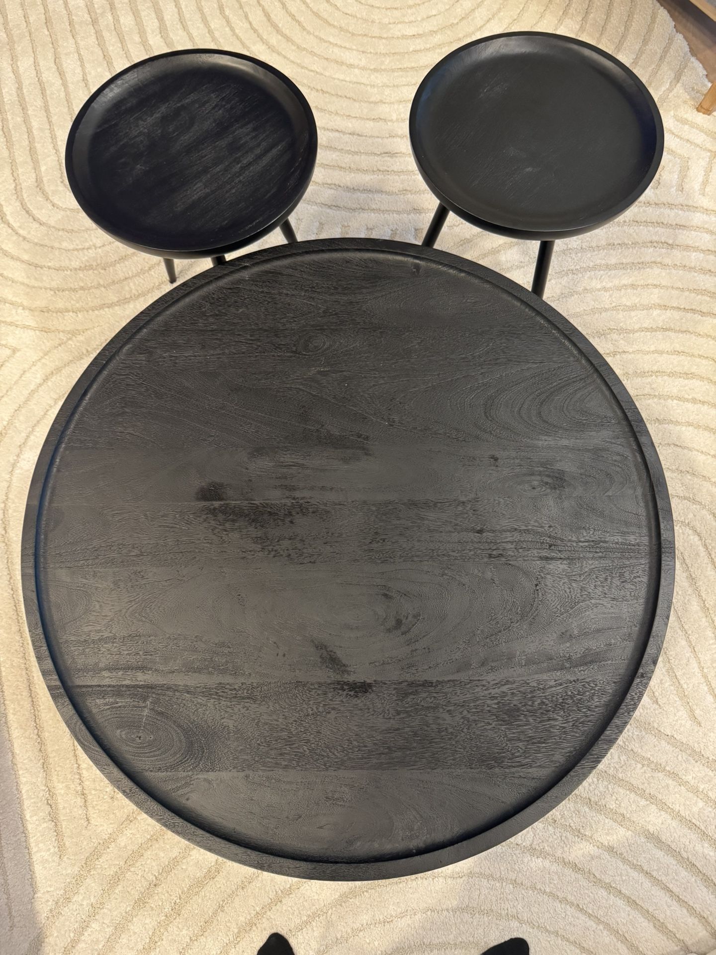Black Coffee Table and Side tables 