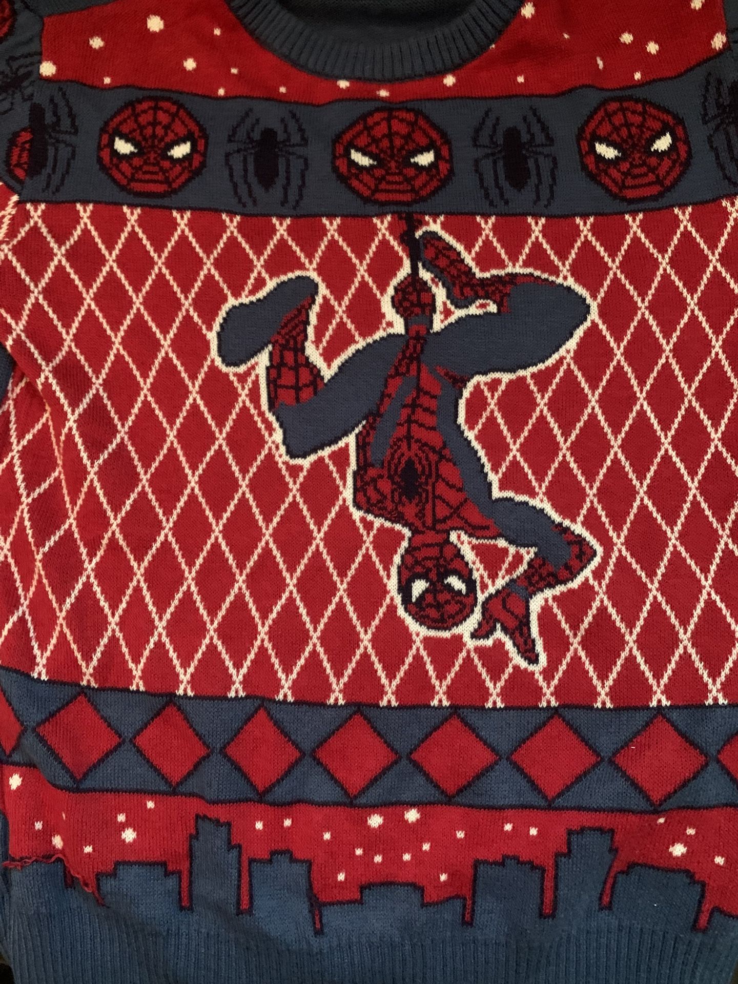 Marvel Spiderman Youth Child Pullover Sweater - Size Small