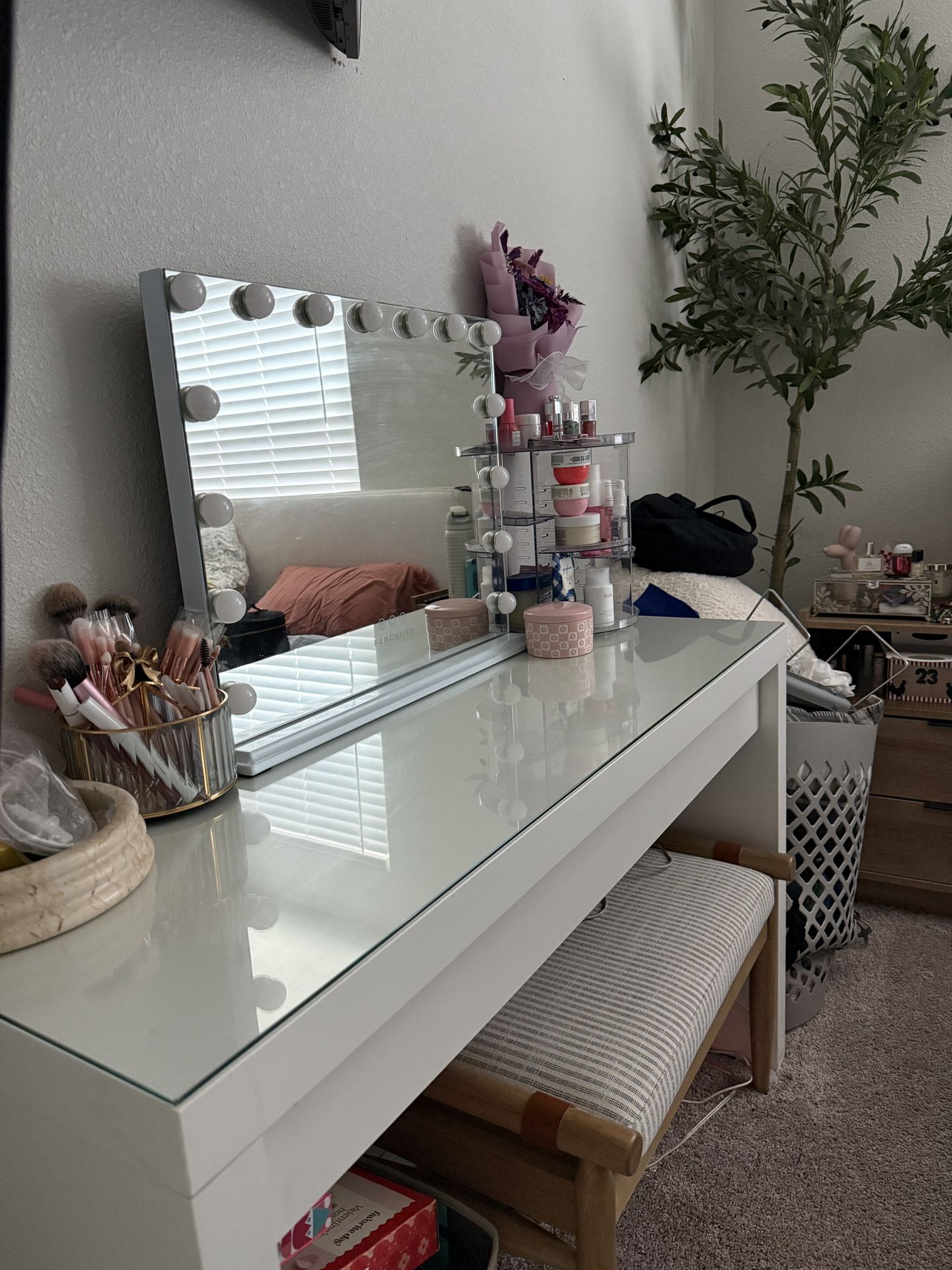 Vanity Desk + Mirror