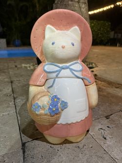 Stitch In Time Cat Cookie Jar
