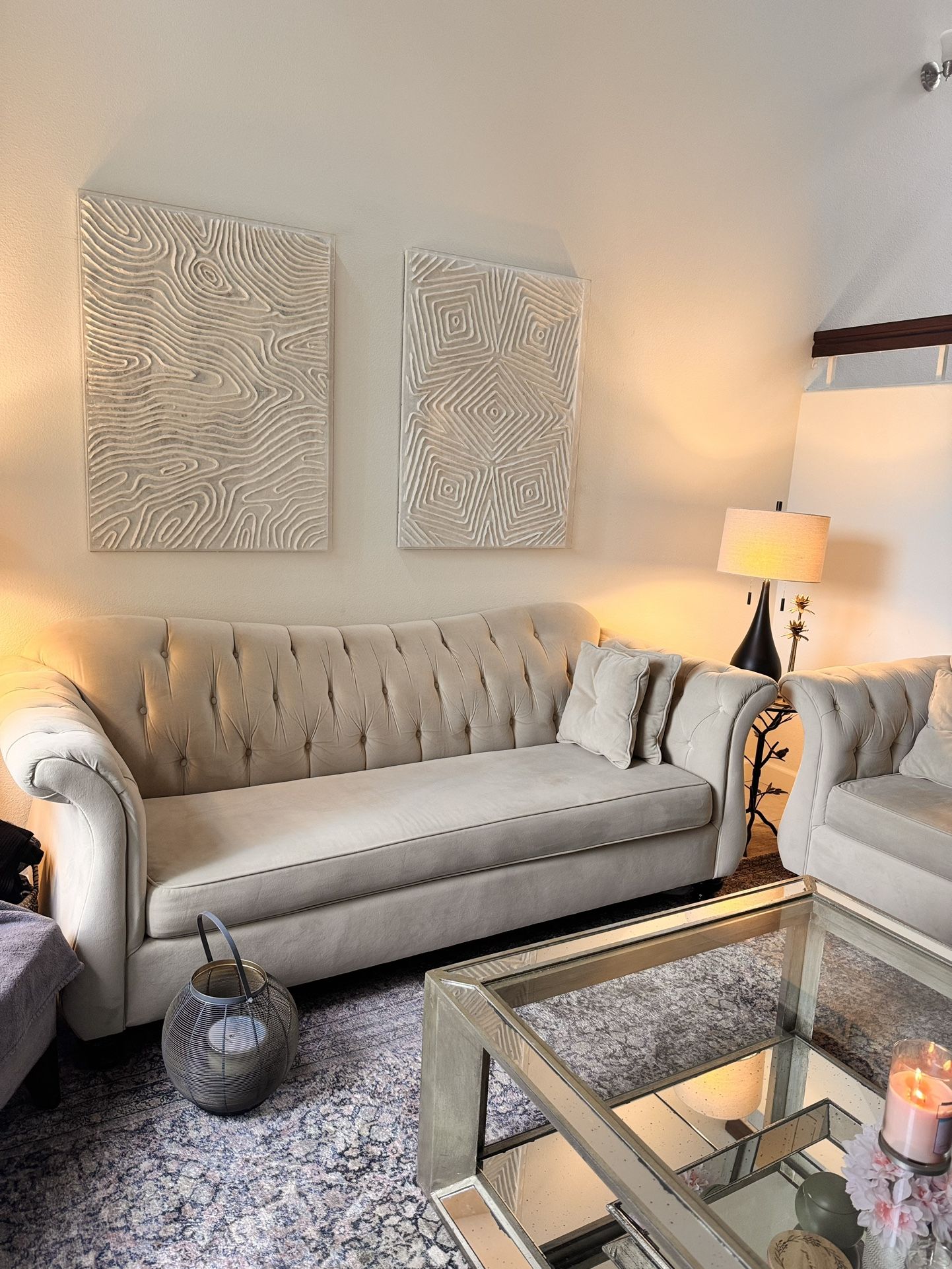 A Set Of Beautiful Sofa With Small Pillows