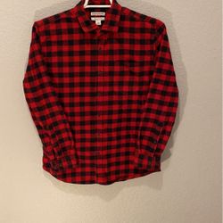 Amazonessentials Men’s Flannel Shirt Size Medium Plaid Red. #Y