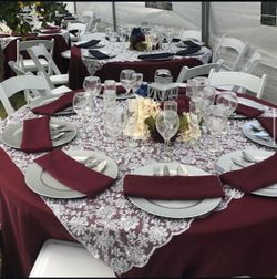 Used Burgundy Napkins 