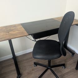 Standing Desk With Chair - Height Adjustable (Move Out Sale)