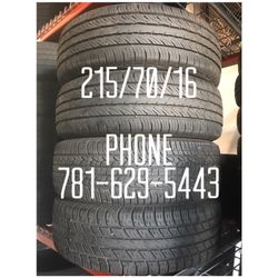 Used Tire For Sale 215/70/16 $45 each free mounting and Balancing