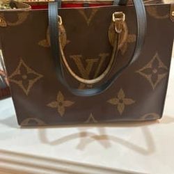 Women's two-tone classic monogram handbag