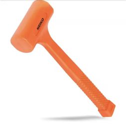 NEIKO 4 lb. Dead Blow Hammer, Neon Orange