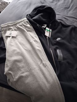 Nike hooded sweater w zipper and Nike joggers both new