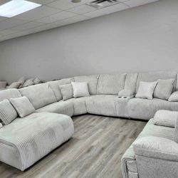 NEW 🚥 $20 Down Payment Finance 🚥Top Tier 6 Piece Reclining Sectional With Chaise