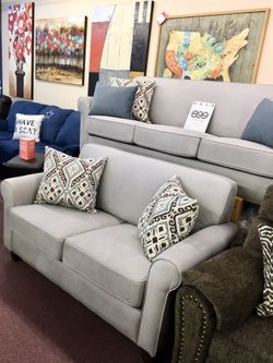 Brand New Gray Sofa Loveseat Livingroom Set! $50 Down Takes It Home Today!