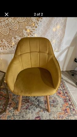 Gold Velvet Chairs (2)