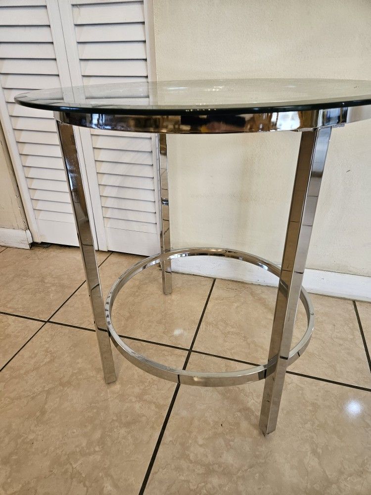 glass chrome table