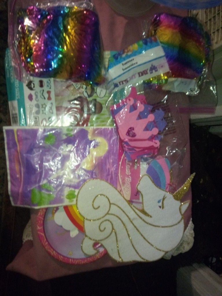 Bday Decorations ,unicorn Minnie Mouse