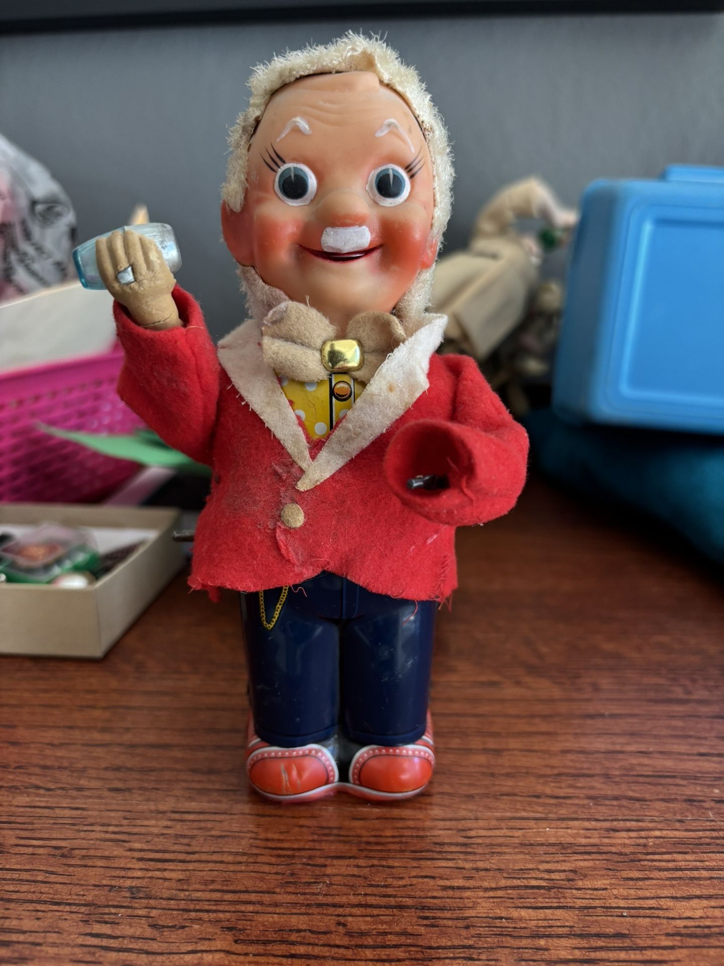 VINTAGE NOMURA TN BARTENDER WIND UP TIN TOY JAPAN NEEDS Love