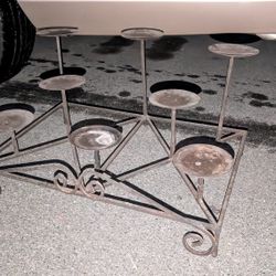 24" Wrought Iron Candle Holder Rack Stand For Candles Scroll Vintage Style 