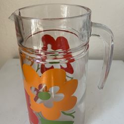 Mid Century Mod Flower Power Pitcher