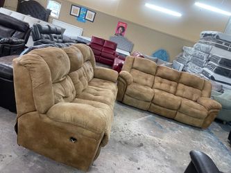 Leather sofa set