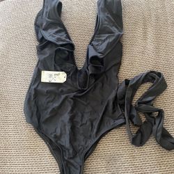 Swimsuit One Piece Black, Medium Size