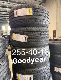 4 New 255/40ZR18 Goodyear tires with free Installation 255-40-18