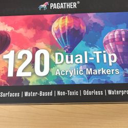120 Dual Tip Acrylic Markers