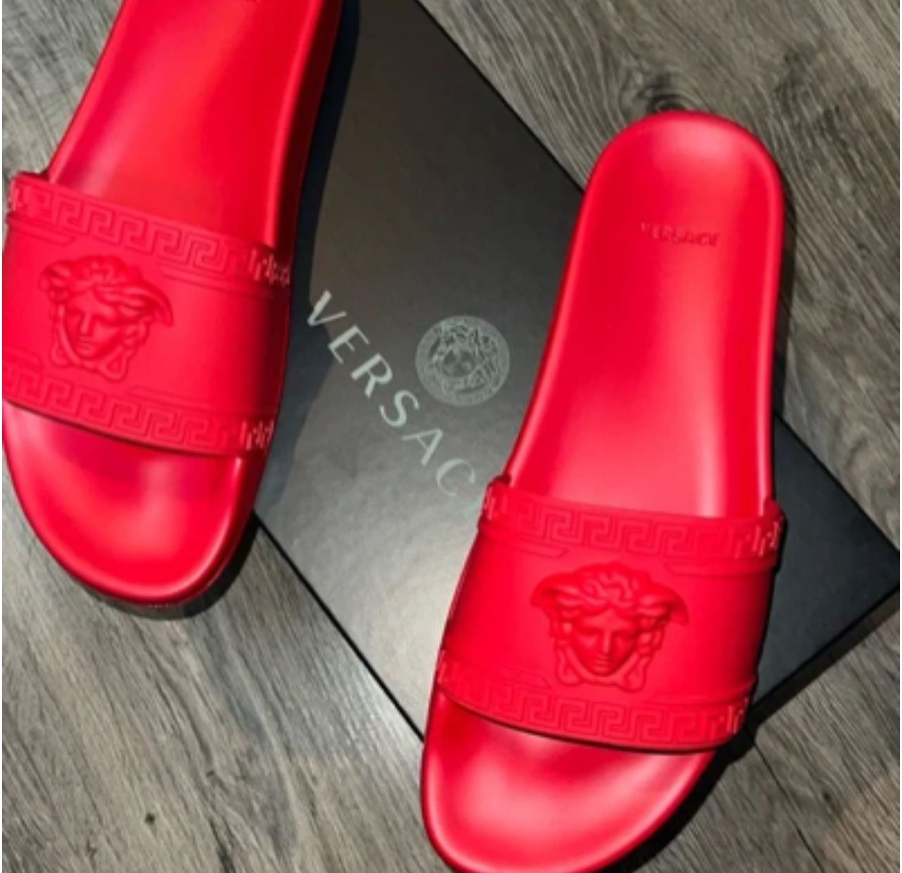 Men Versace slides Lightly Ussd with box and dust bag